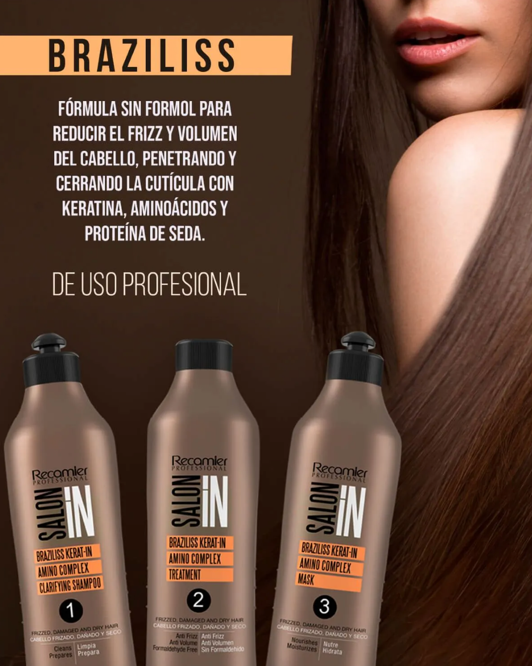 Braziliss Amino-Complex Keratin Straightening Treatment (Step 2 / 1L)